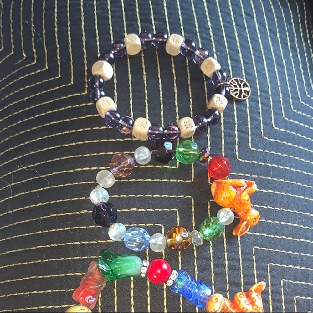 🏮🧧 3 Fortune Bracelets 🐍🐇🎏🌳 - Picture 2 of 2